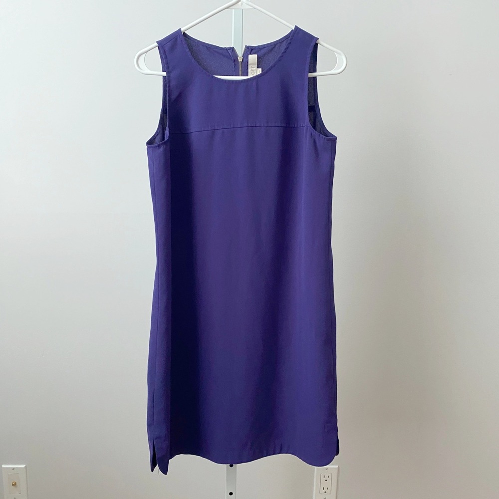 LOFT Office‎ Siren Academia Shift Dress 6 Purple